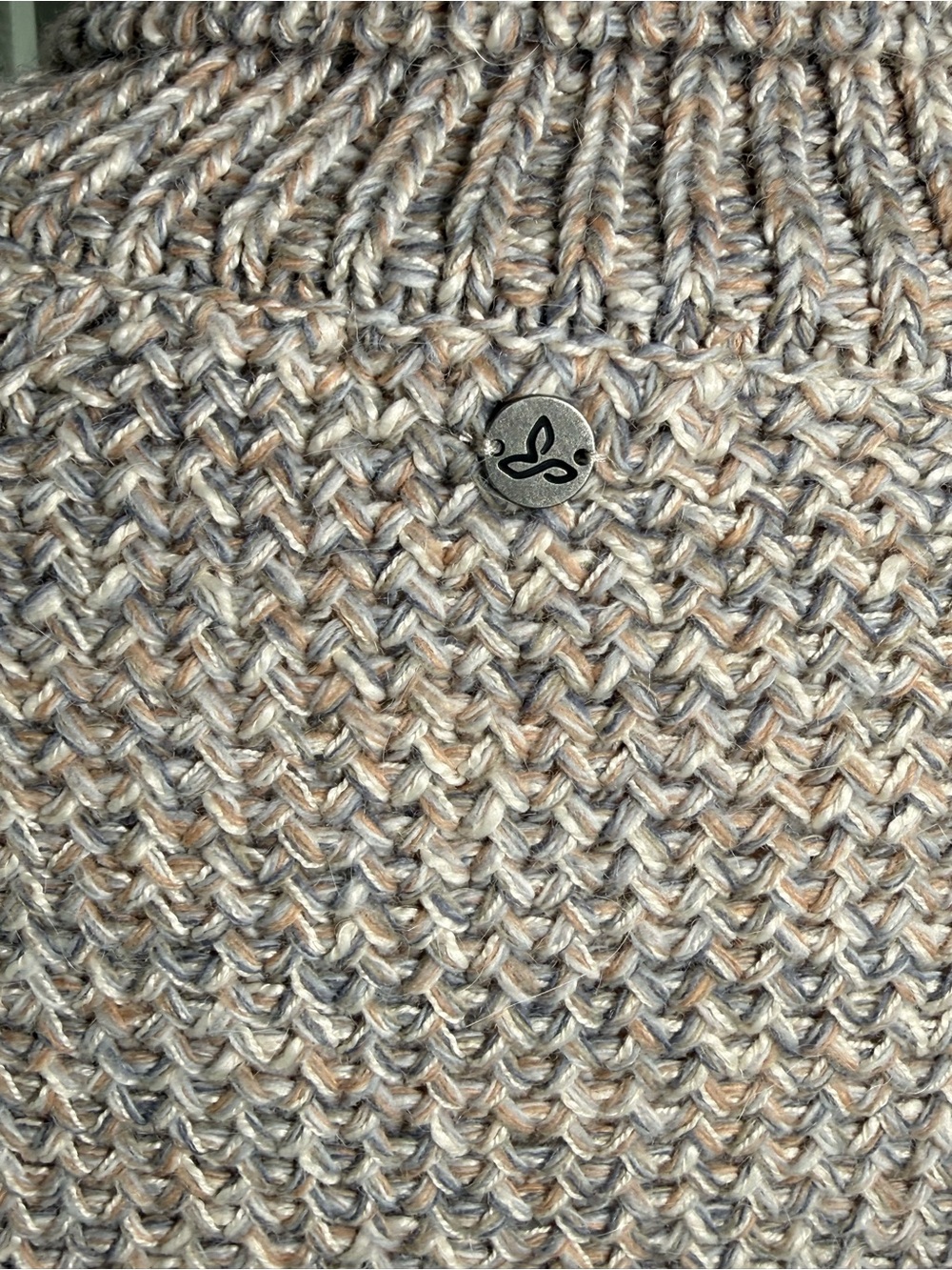 Marled Reunited Clothing XL Turtleneck Sweater Beige Knit Cozy Oversized Pullove - Picture 2 of 15